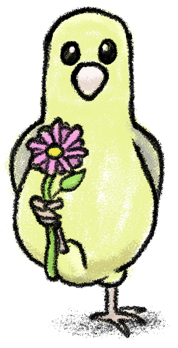 Fågel som representerar Flower